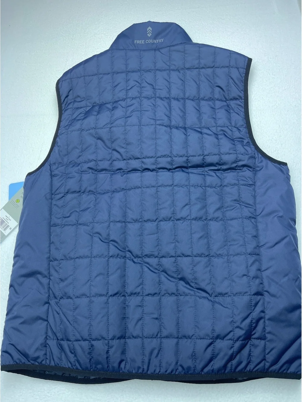 Free Country Men's Large Navy Blue Quilted Vest